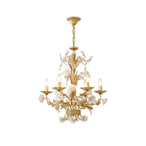 White Rose Crystal Chandelier