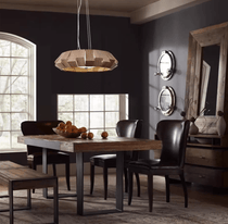 Wooden Patchwork Ring Chandelier