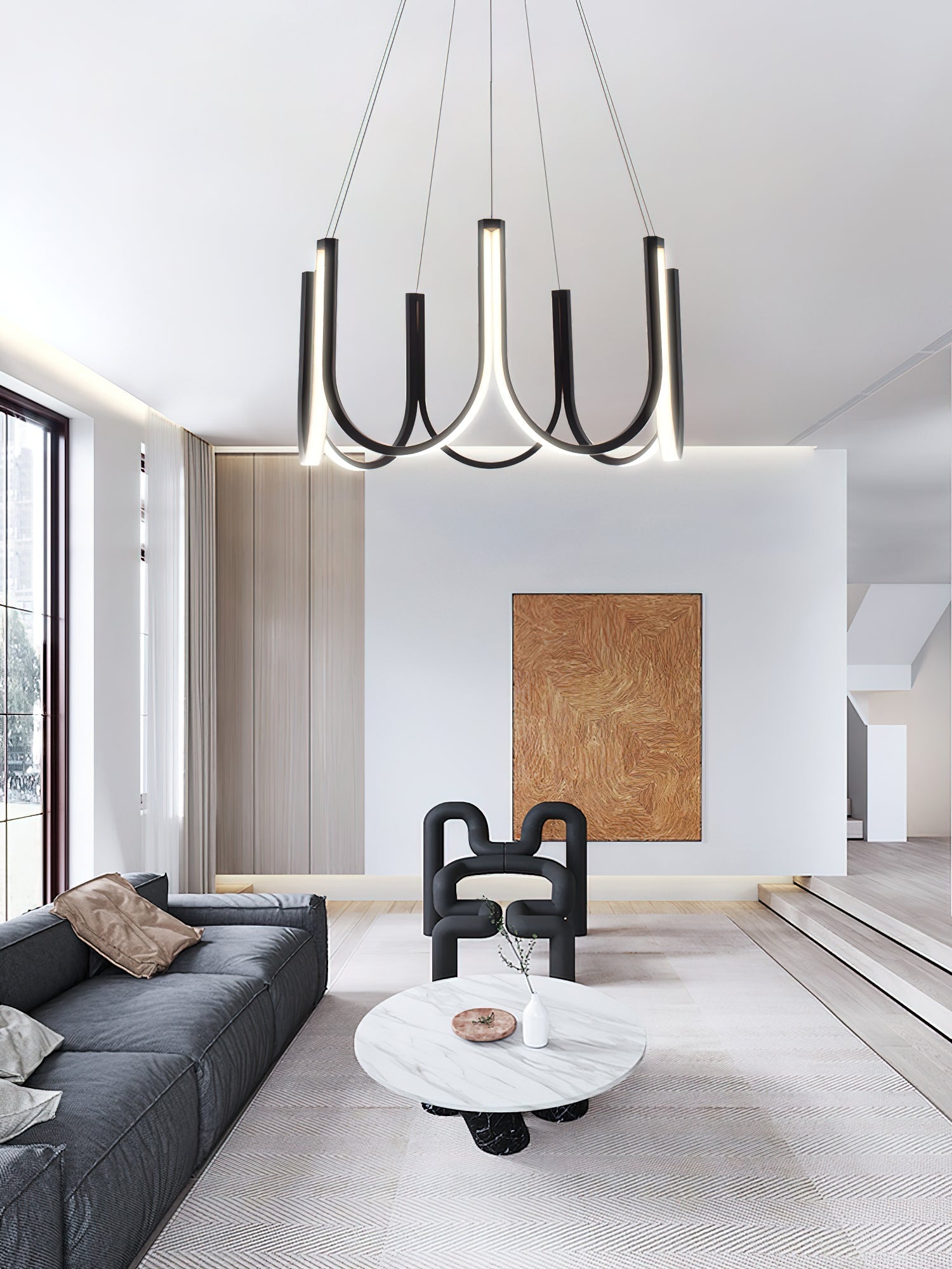 U Shape LED Chandelier