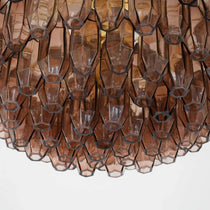 Prismatico 91 Elements Amethyst Compact Glass Chandelier 25"
