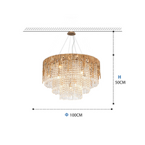 Round Multiple Tier Crystal Chandelier