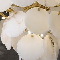 Alabaster Shell Brass Chandelier with 2/3/4/5/6 layer