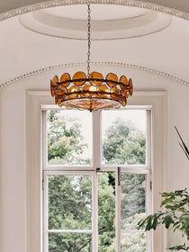 Solaris Disc Murano Glass Chandelier