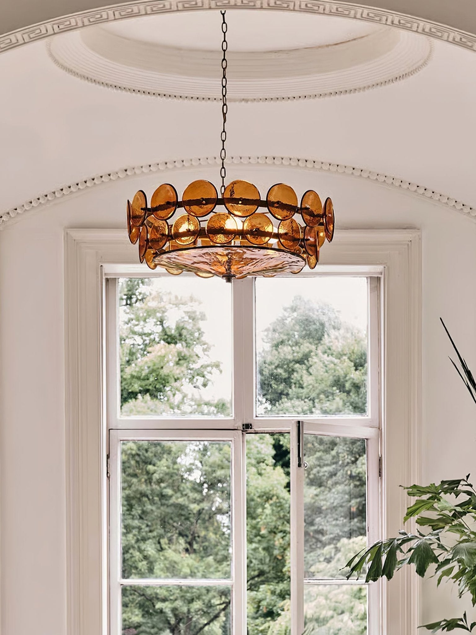 Solaris Disc Murano Glass Chandelier