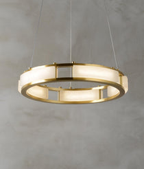 Qatar Alabaster Round Chandelier