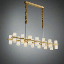 CAURIS ALABASTER LINEAR CHANDELIER 33.5" 39.4" 47.2"L