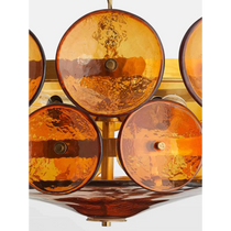 STELLA AMBER MURANO GLASS CHANDELIER 23.6" 31.5" 39.4"D