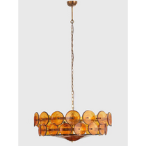 STELLA AMBER MURANO GLASS CHANDELIER 23.6" 31.5" 39.4"D