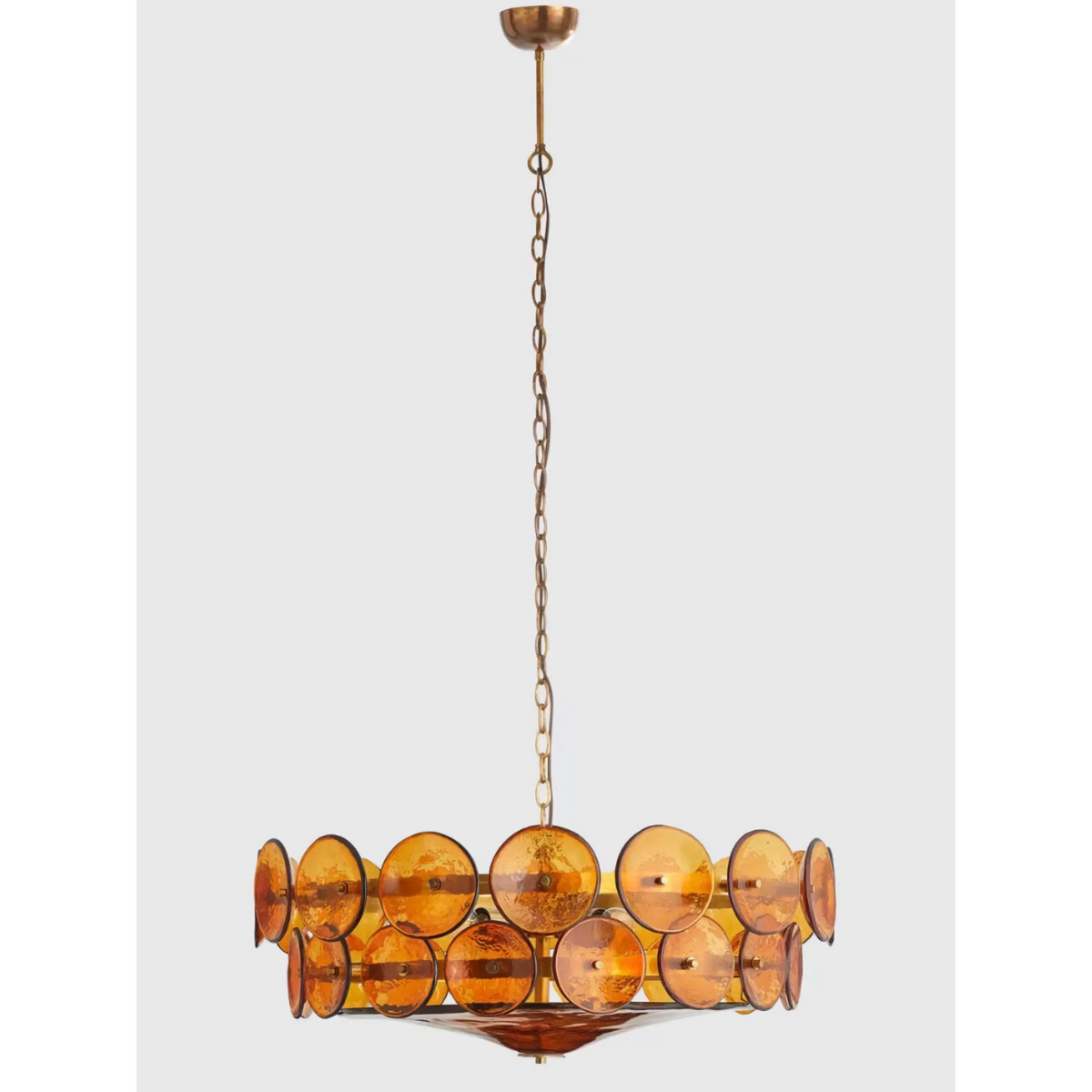 STELLA AMBER MURANO GLASS CHANDELIER 23.6" 31.5" 39.4"D Main image