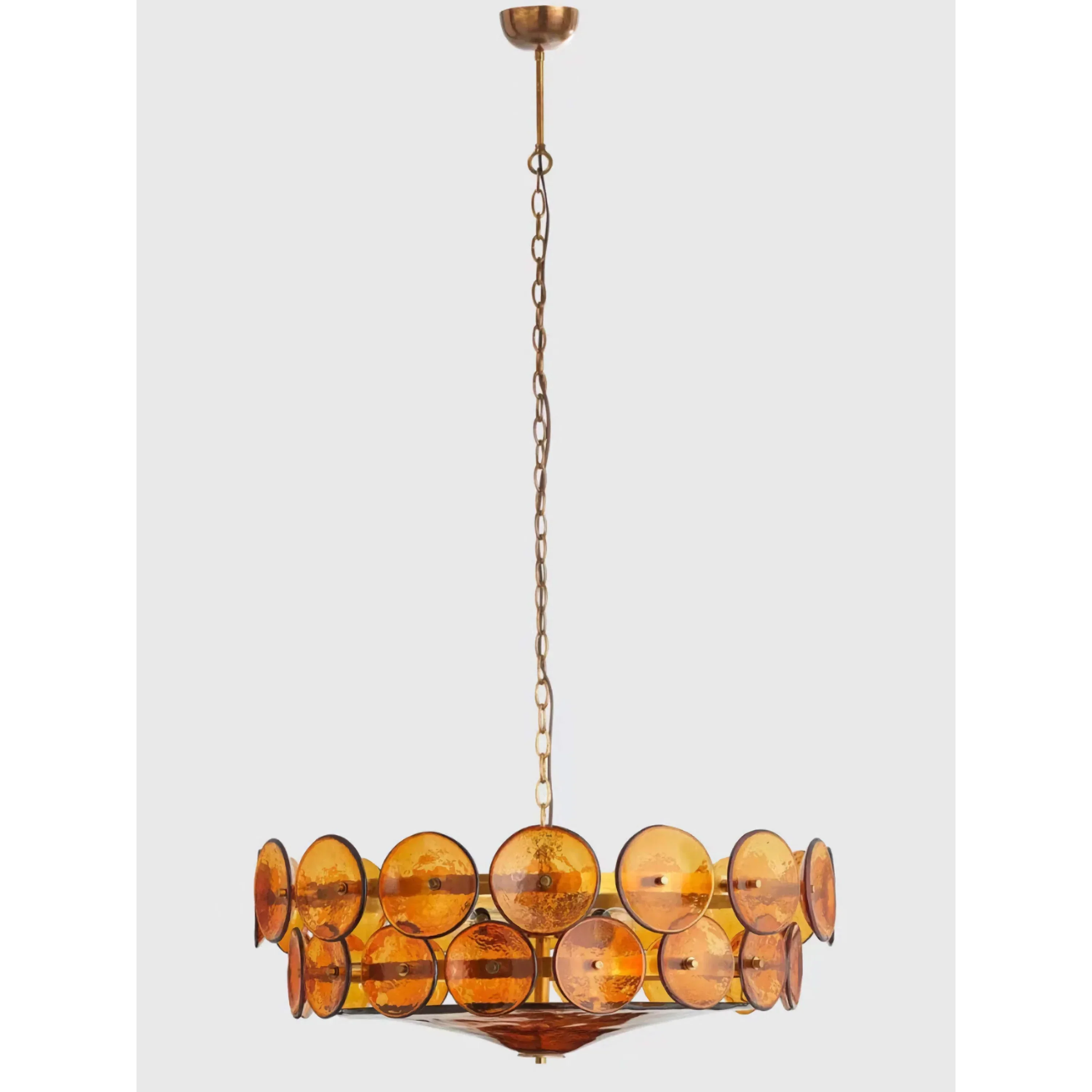 STELLA AMBER MURANO GLASS CHANDELIER 23.6" 31.5" 39.4"D