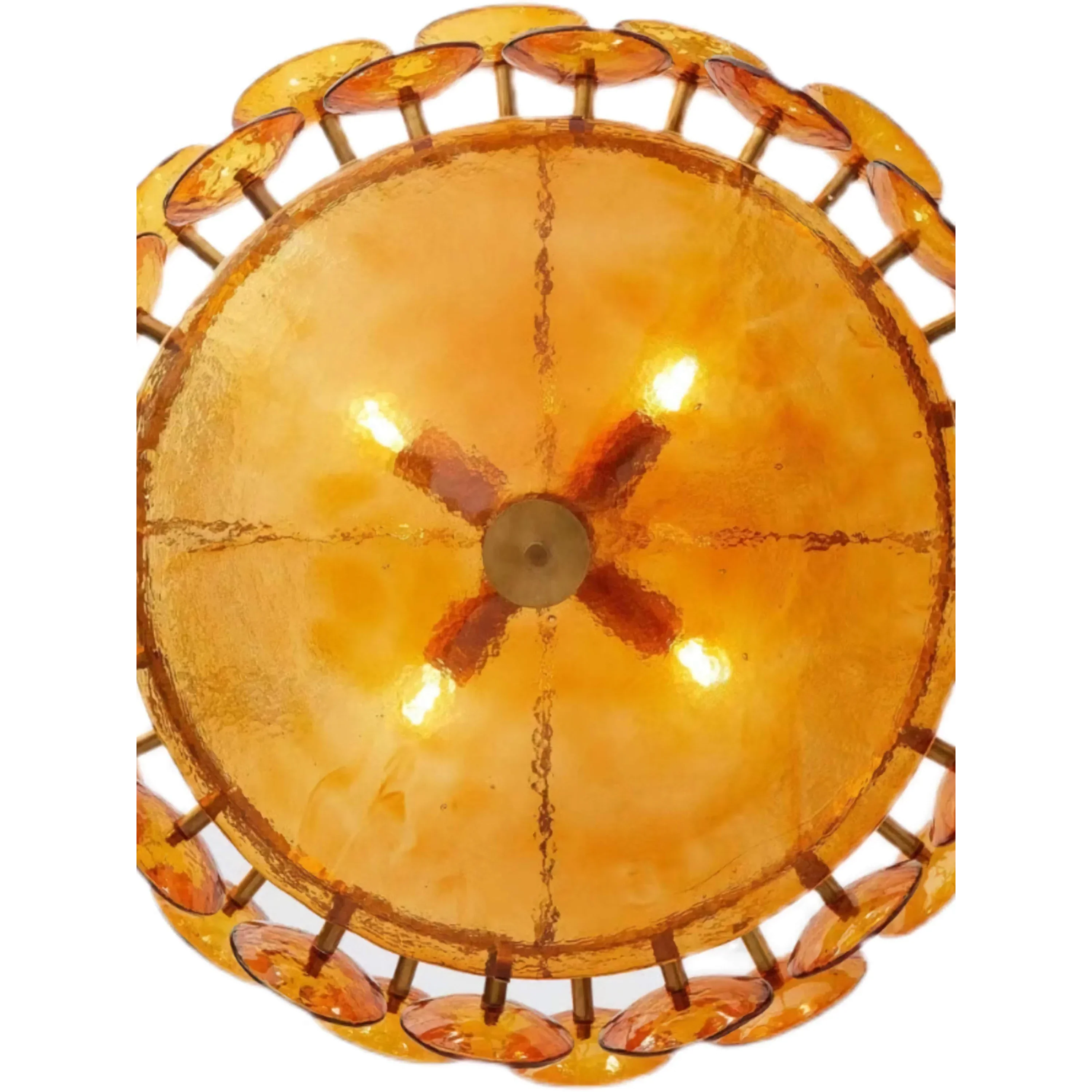 STELLA AMBER MURANO GLASS CHANDELIER 23.6" 31.5" 39.4"D