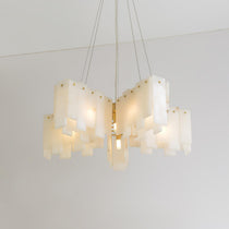 Alabaster Cascade Tiered Chandelier 27.6