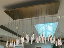 Soltaire Crystal Linear Chandelier 37" 50" 60" 70" 87" 120"W