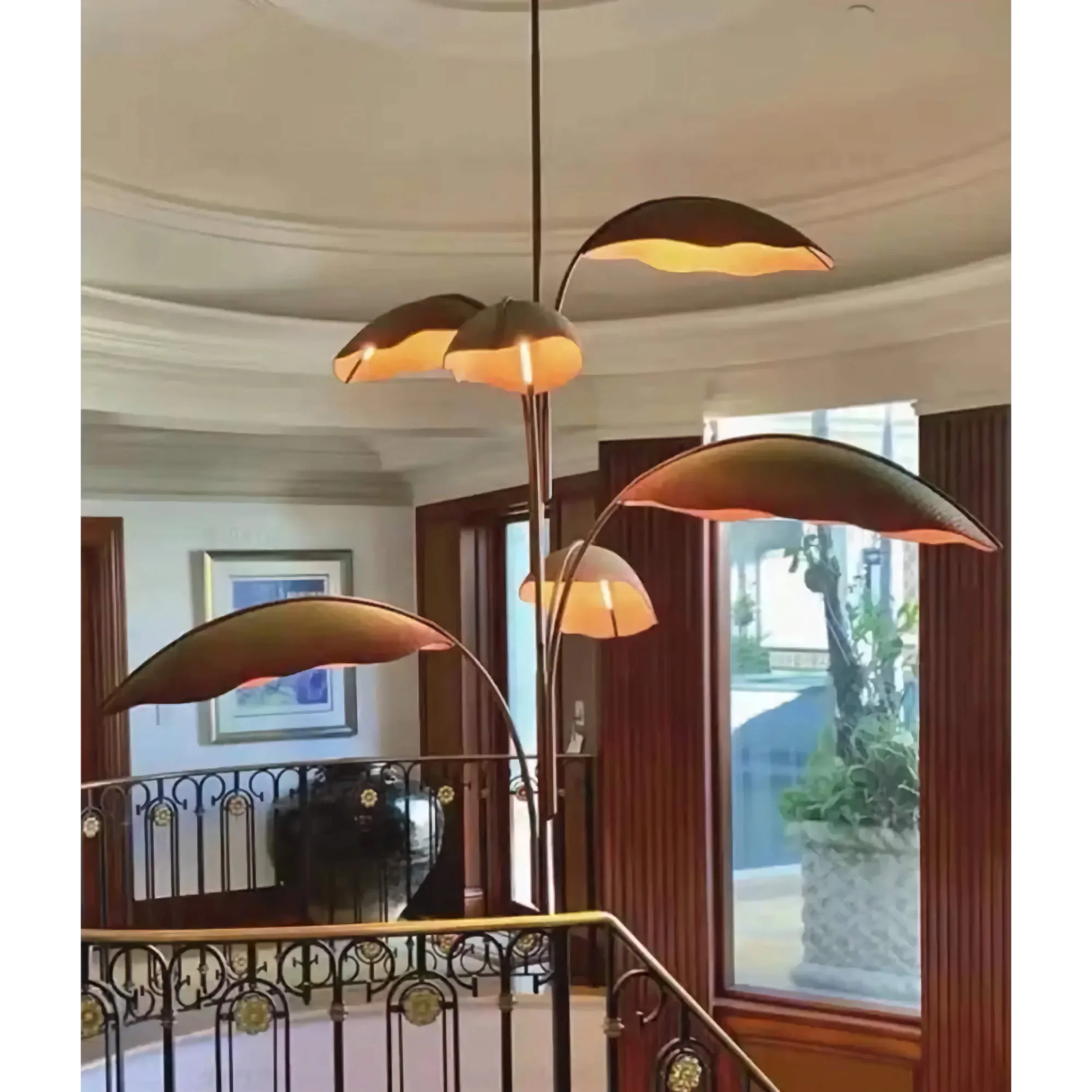 TERRA BANANA LEAF CHANDELIER 82"D
