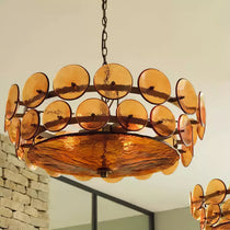 Solaris Disc Murano Glass Chandelier