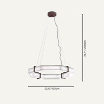 Glacera Alabaster Polygonal Chandelier