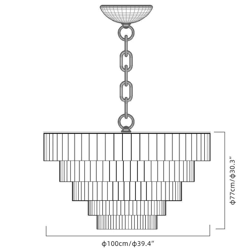 VEINA BLACK COPPER ALABASTER CHANDELIER 18" 24" 31" 43"H
