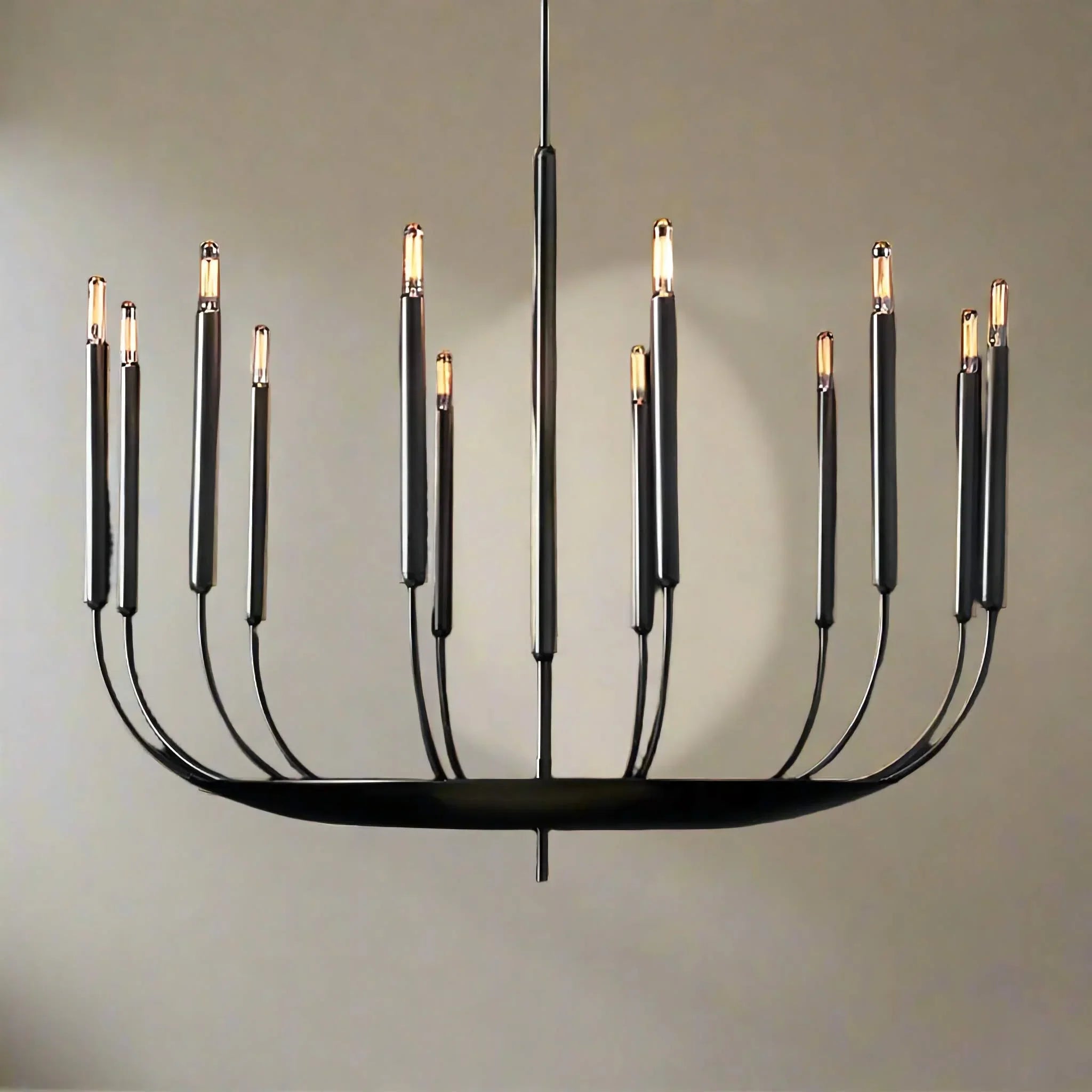 VINTA BLACK COPPER CANDLE CHANDELIER 23.6" 35.4" 47.2"D