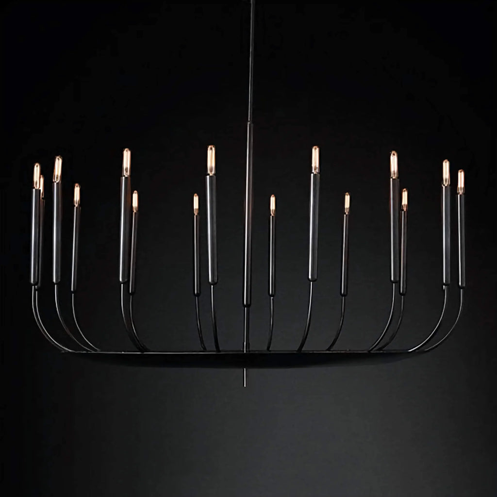 VINTA BLACK COPPER CANDLE CHANDELIER 23.6" 35.4" 47.2"D