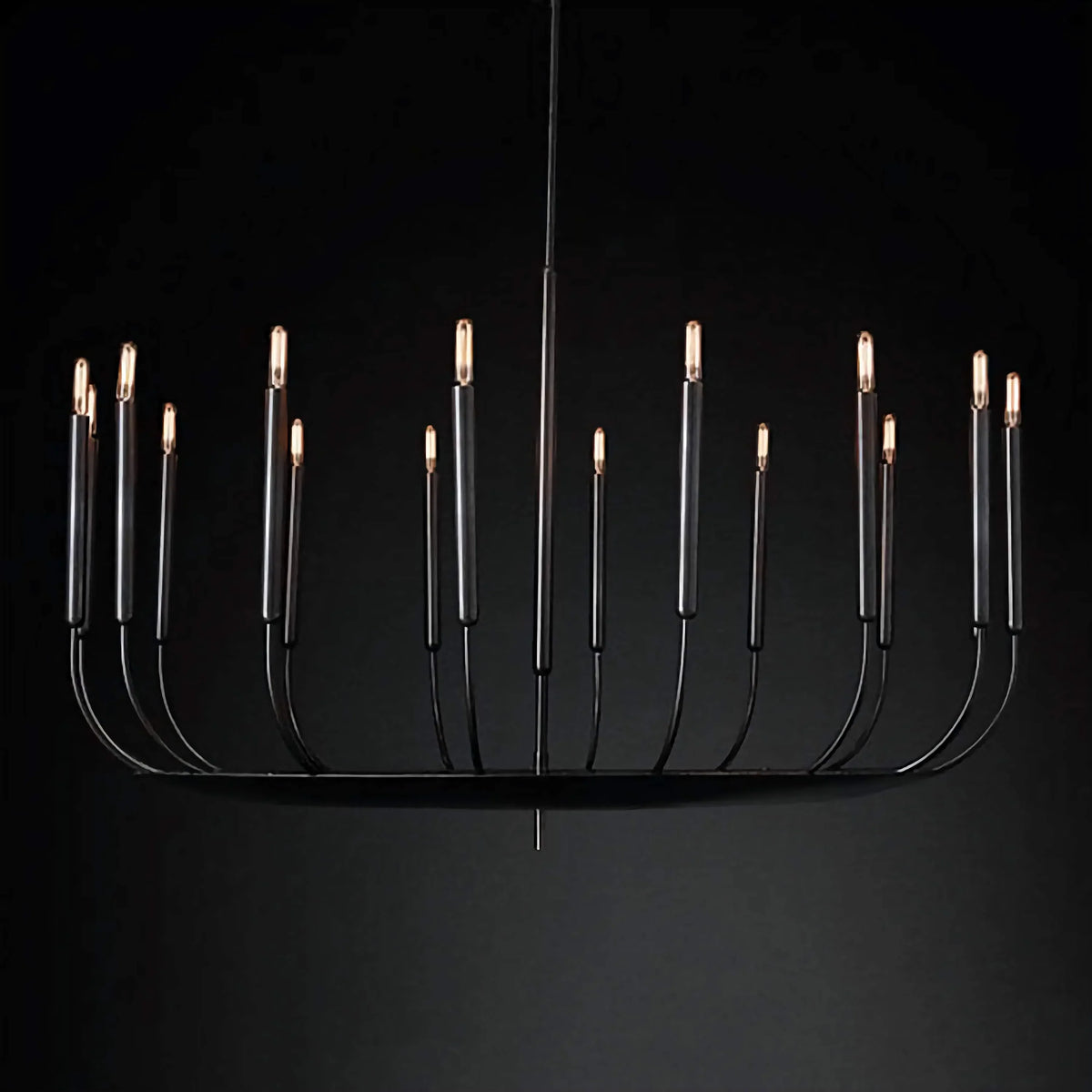 VINTA BLACK COPPER CANDLE CHANDELIER 23.6" 35.4" 47.2"D