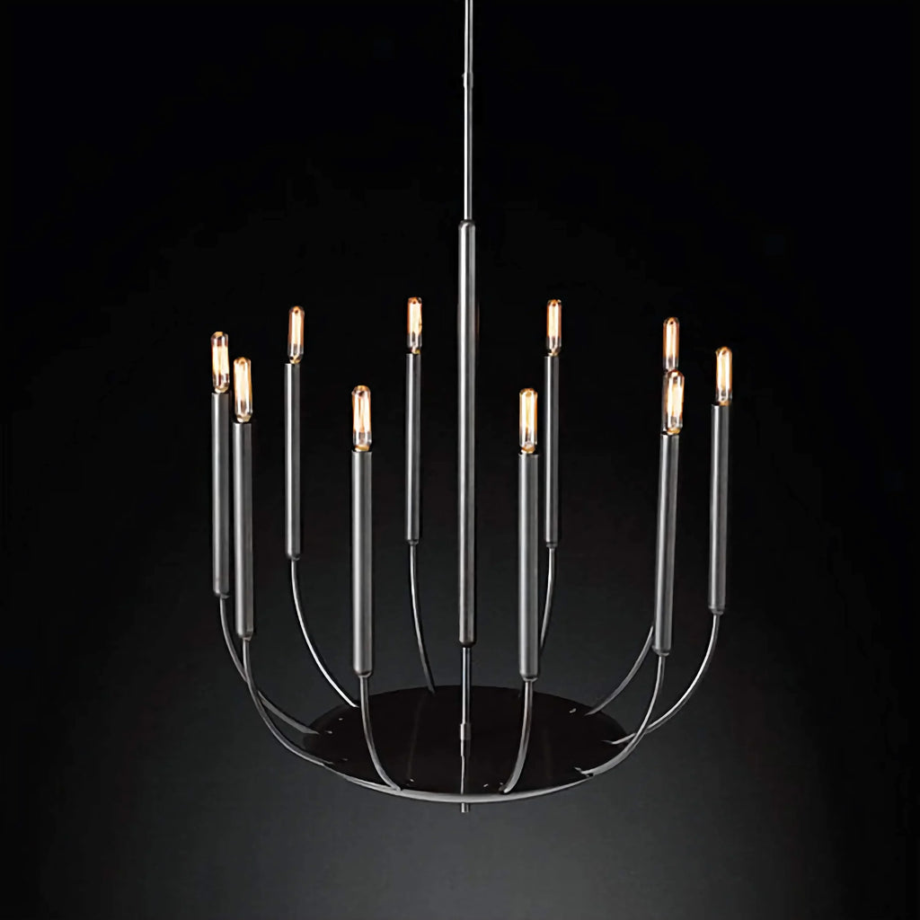 VINTA BLACK COPPER CANDLE CHANDELIER 23.6" 35.4" 47.2"D