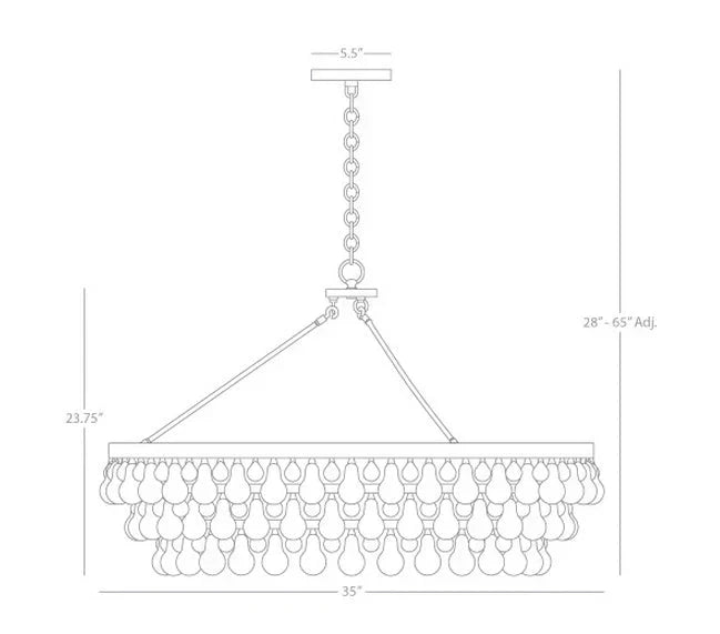 Cally 6 Light Chandelier 35"