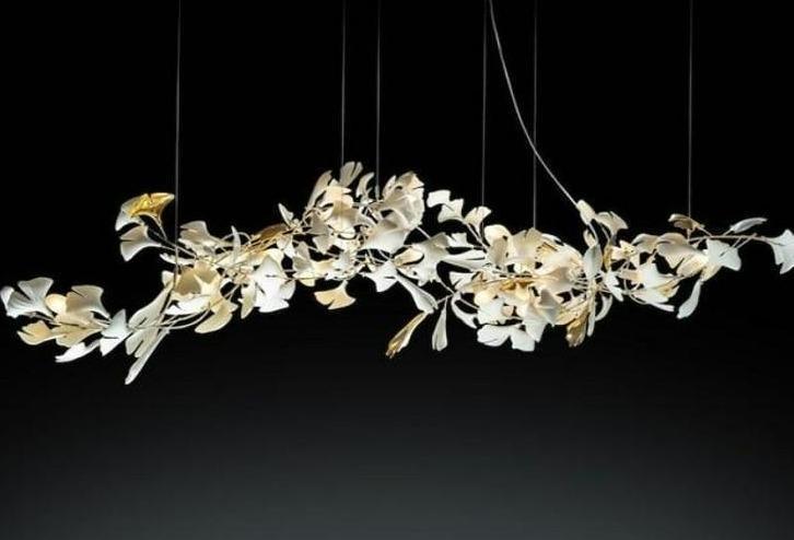 Gingko Classic Large Ceramic Flower Artistic Branch Chandelier