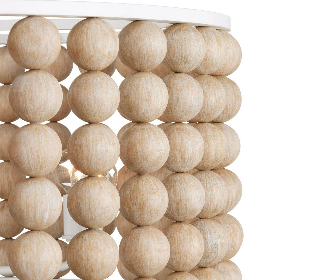 Brookbury Wood Bead Chandelier 32"