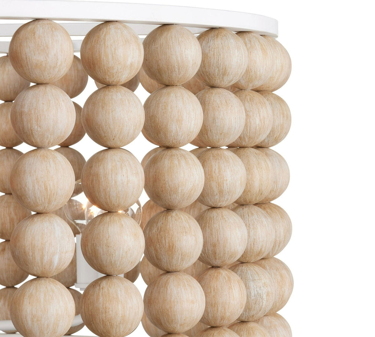 Brookbury Wood Bead Chandelier 32"