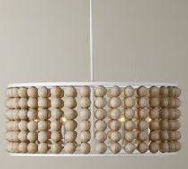 Brookbury Wood Bead Chandelier 32"
