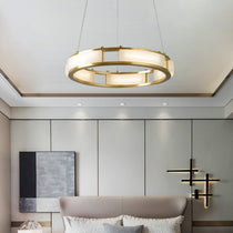 Qatar Alabaster Round Chandelier