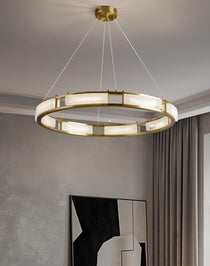 Qatar Alabaster Round Chandelier