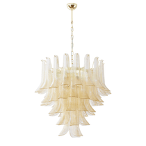 Murano Glass Amber Lily Chandelier