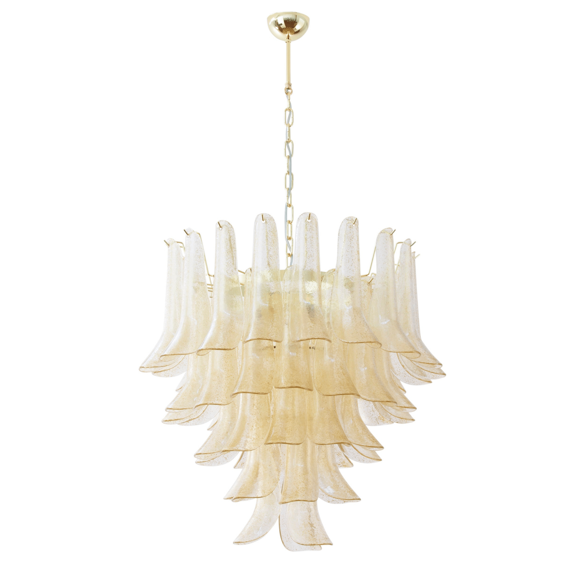 Murano Glass Amber Lily Chandelier