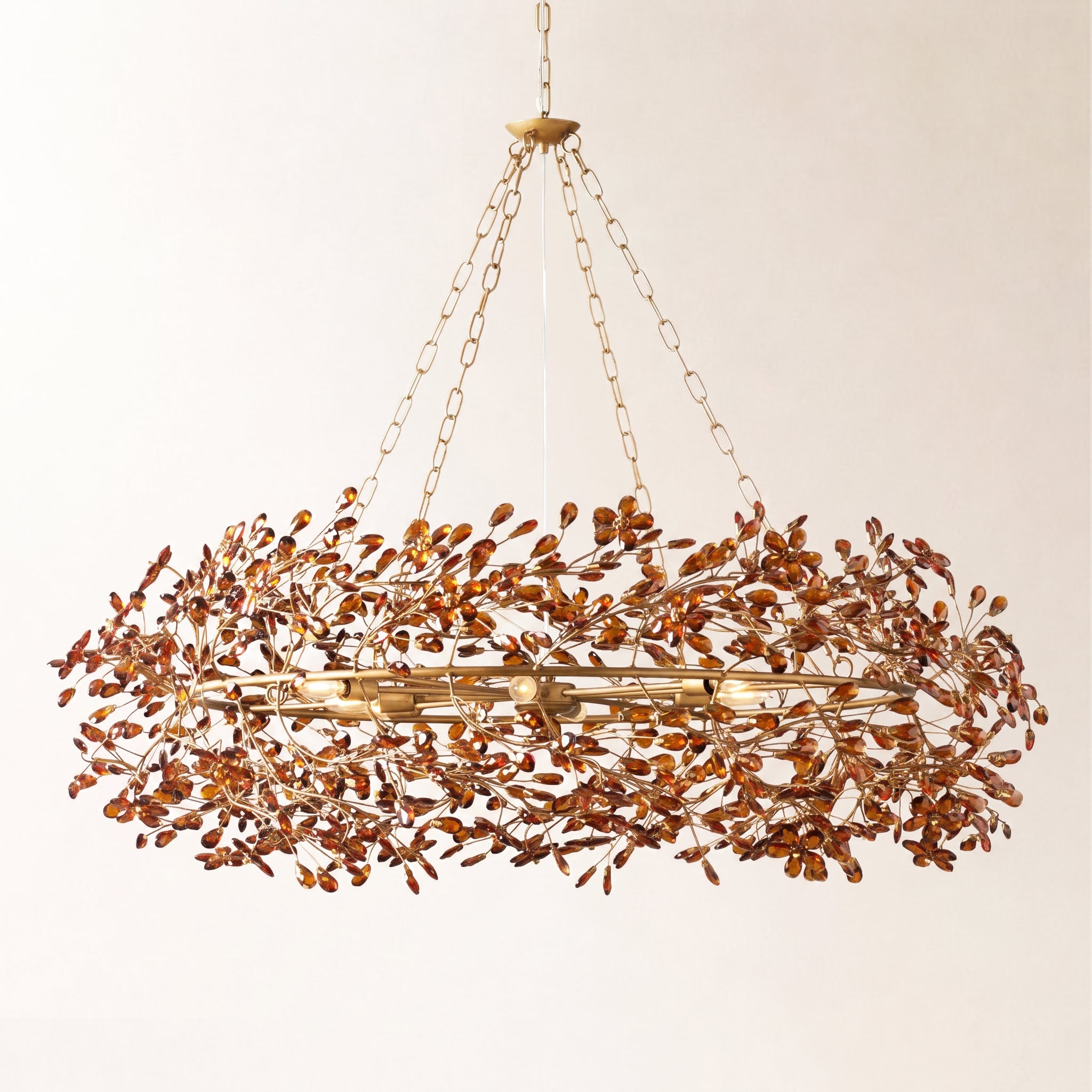 Fiore Crown Chandelier with Amber Glass Secondary image
