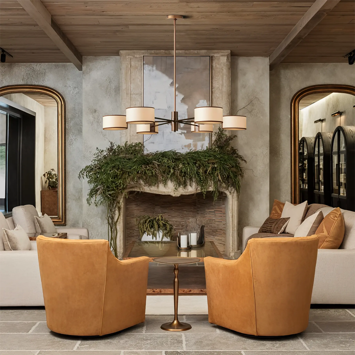 Daphne Fabric Round Chandelier
