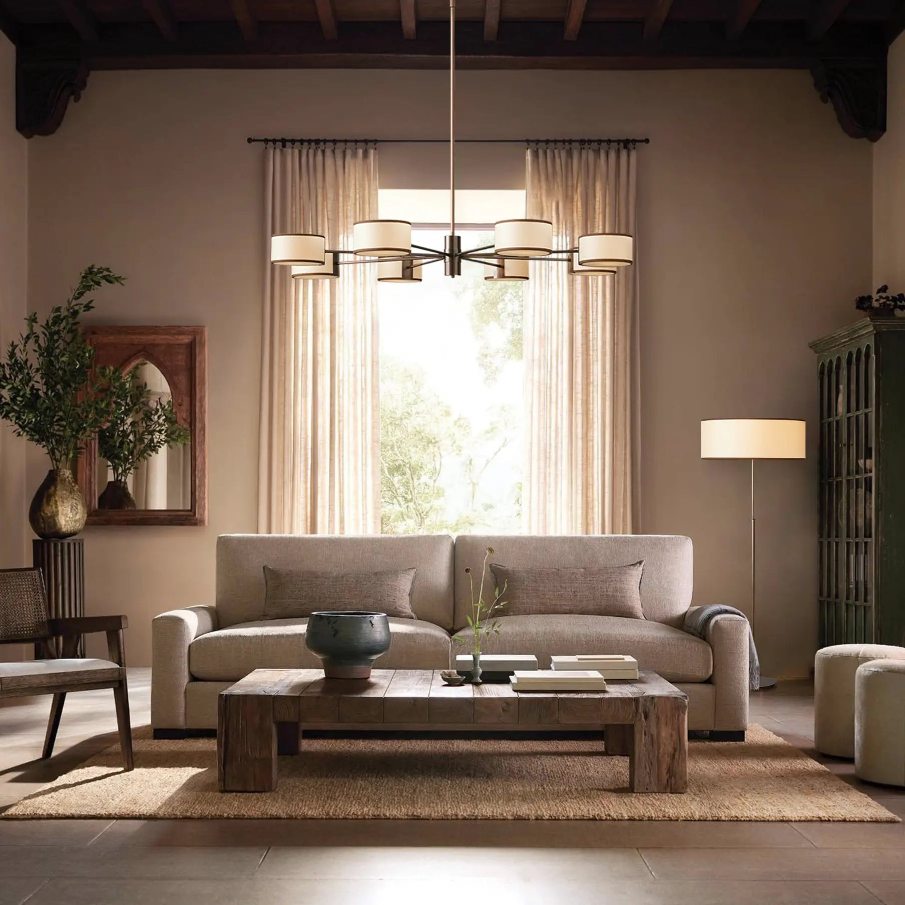 Daphne Fabric Round Chandelier Secondary image