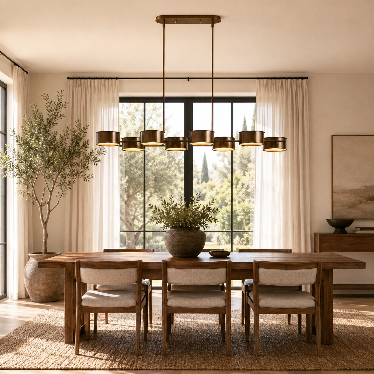 Daphne Metal Linear Chandelier Secondary image
