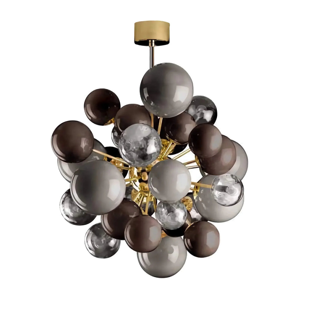 MURANO LUMINA CAFE GLASS GLOBE CHANDELIER 31.5"W