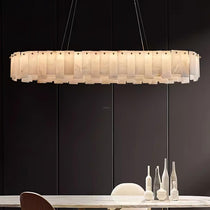 Halos Alabaster Round/Square Chandelier