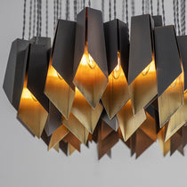 Bronze Fold Linear Chandelier