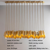 Bronze Fold Linear Chandelier