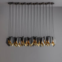 Bronze Fold Linear Chandelier