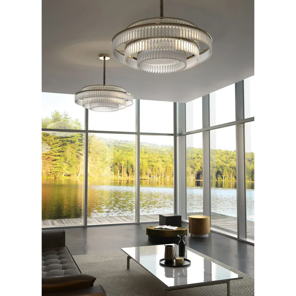 PRISMA CHARLES TIERED CRYSTAL CHANDELIER 23.6" 31.5"D