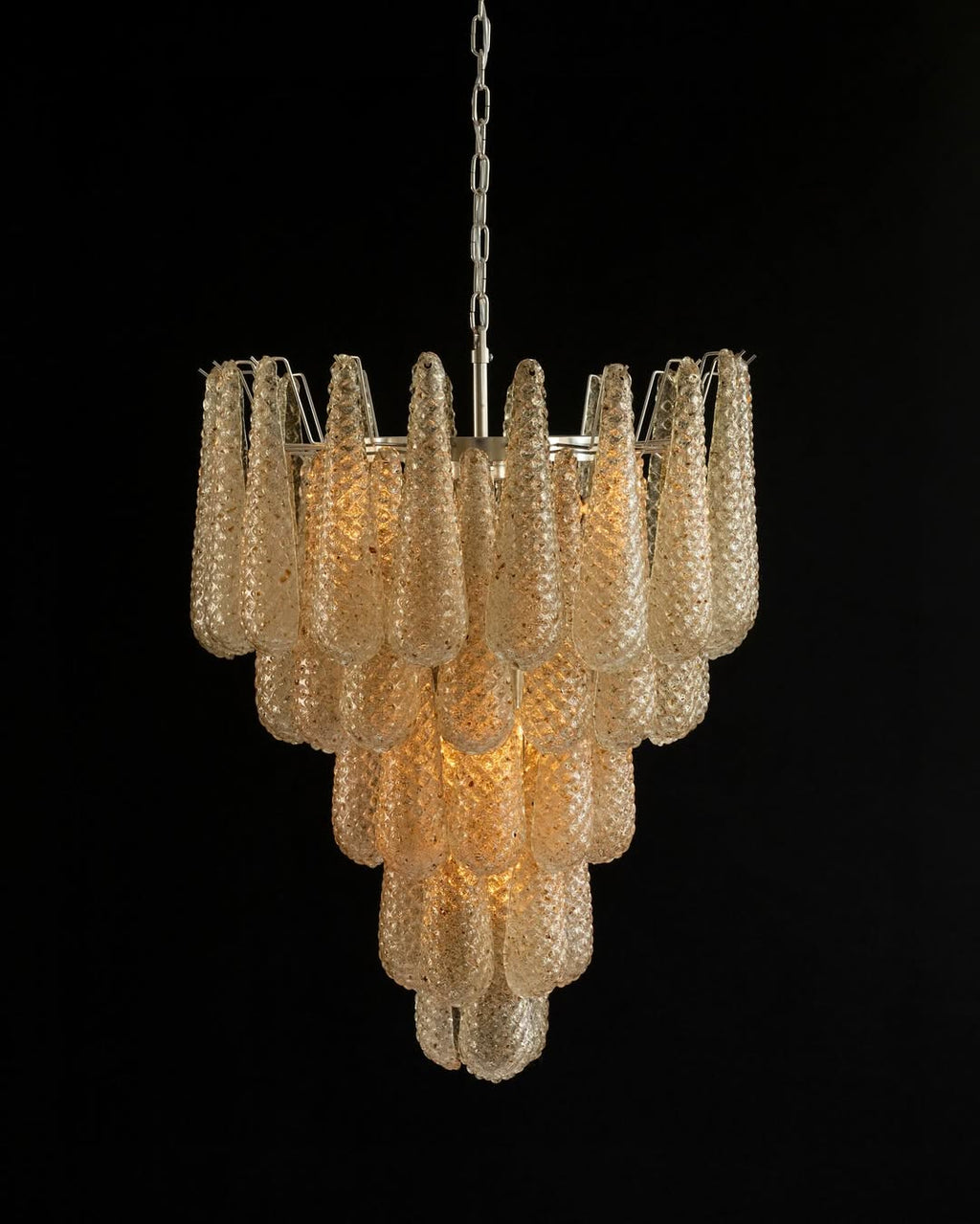 Murano Chandelier – Drop – 41 glasses – Amber