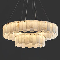 Halos Alabaster Round/Square Chandelier