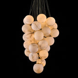 Exquisite Cluster Alabaster Globe Chandelier - CasaraHouse