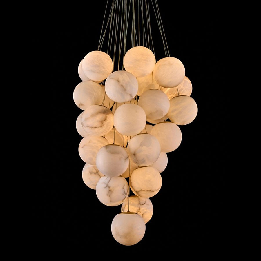 Exquisite Cluster Alabaster Globe Chandelier - CasaraHouse