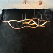 Modern Simple Aluminum Waving Chandelier