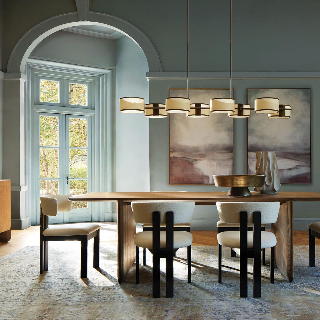 Daphne Fabric Linear Chandelier